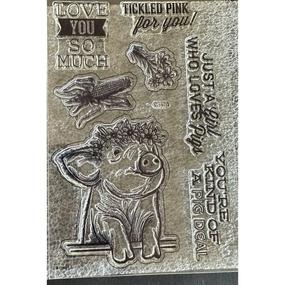 CTMH Z4686 THIN CUTS & C1970 KIND OF A PIG DEAL ~ Stamp and Die set pigs piggy
